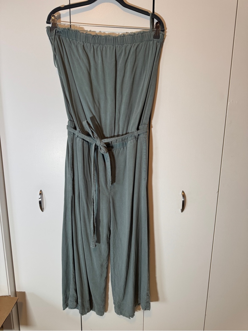 cloth & stone Strapless Wide-Leg Jumpsuit in Sage
